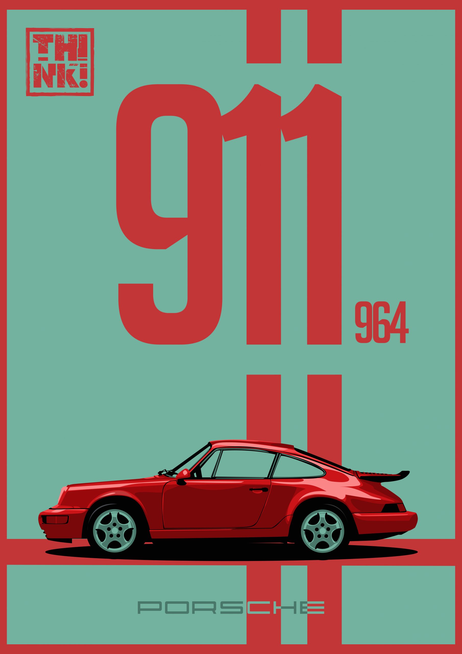 Porsche 911 964 - Serigraphy - thINK and Flowinistar Porsche 911 964 - Serigraphy - thINK and Flowinistar