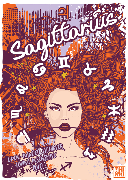 AstroGirl #4 - SAGITTARIUS - Giclée - Think Art Factory